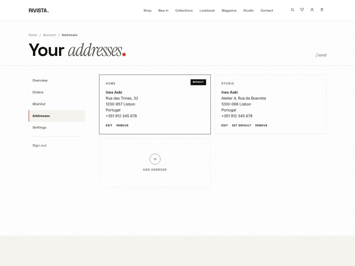Addresses