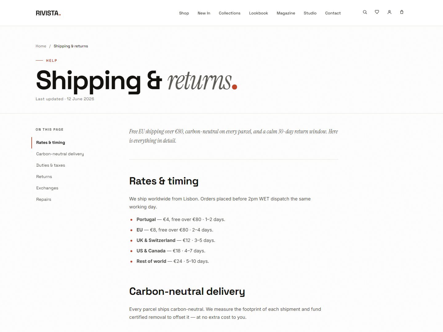 Shipping